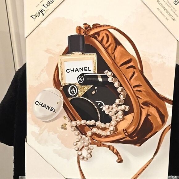 Design District Fashion & Chanel Glam Boho Accessories Handbag Canvas Wall Decor - Picture 3 of 6